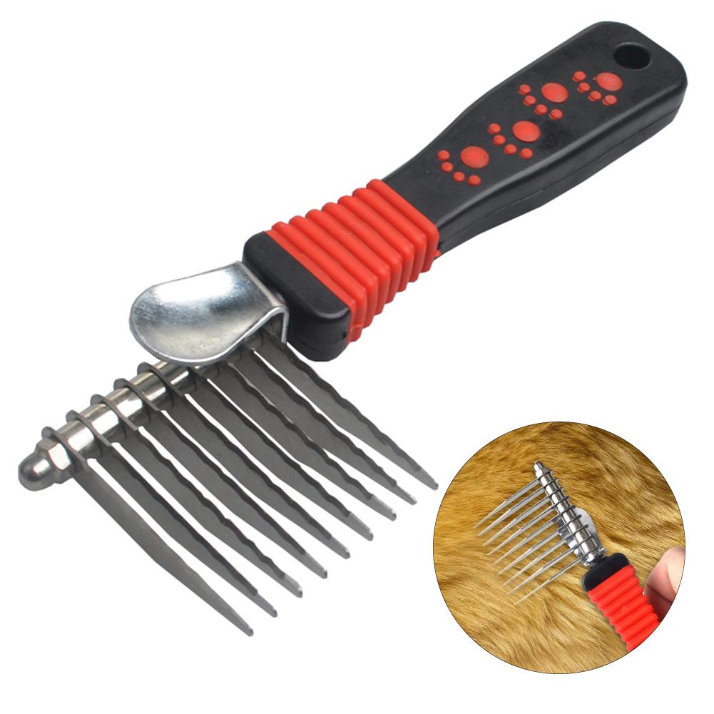 KFX-5648445 Stainless Steel Pet Comb for Long and Curly Dog Hair Care