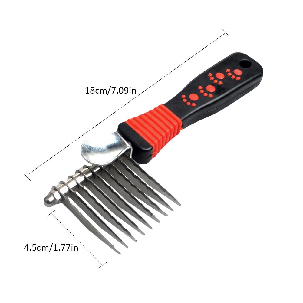 KFX-5648445 Stainless Steel Pet Comb for Long and Curly Dog Hair Care