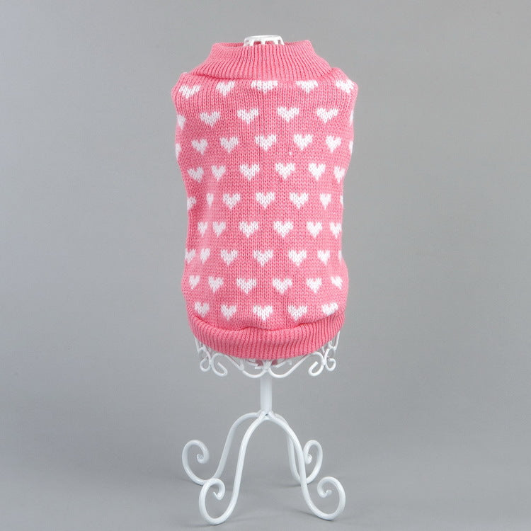 KFX-5650621 Geometric Diamond Plaid Acrylic Sweater for Pets in Yellow, Green, Gray, Light Pink