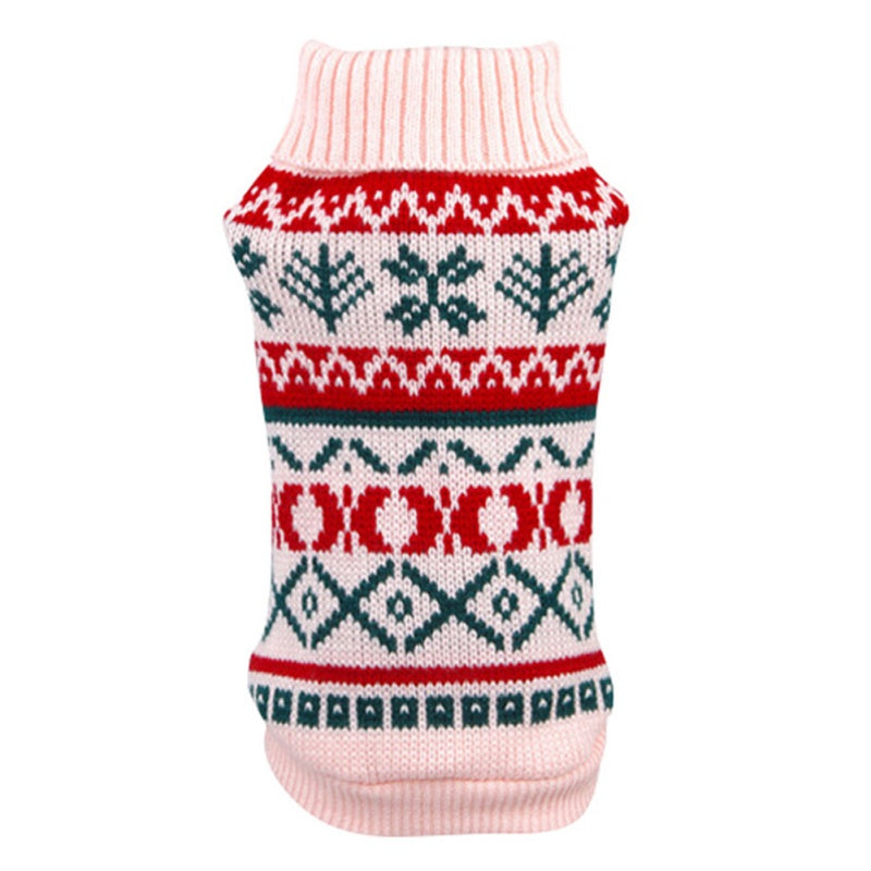 KFX-5650621 Geometric Diamond Plaid Acrylic Sweater for Pets in Yellow, Green, Gray, Light Pink