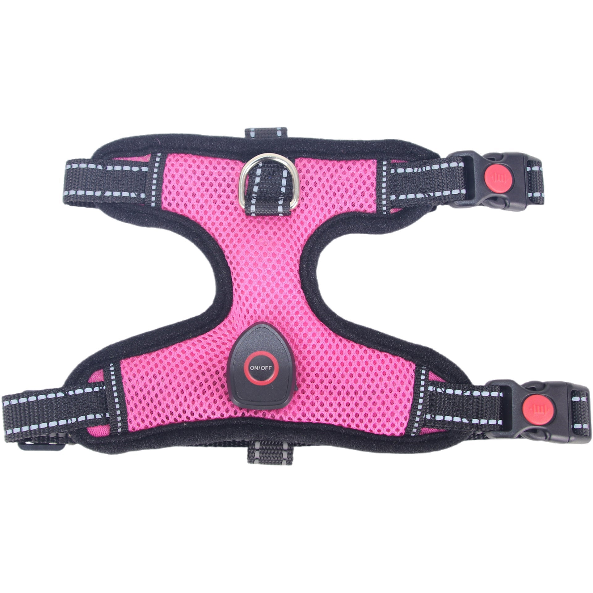 KFX-5651901 LED Luminous Pet Harness with USB Rechargeable Chest Strap - Available in Blue, Green, and Pink