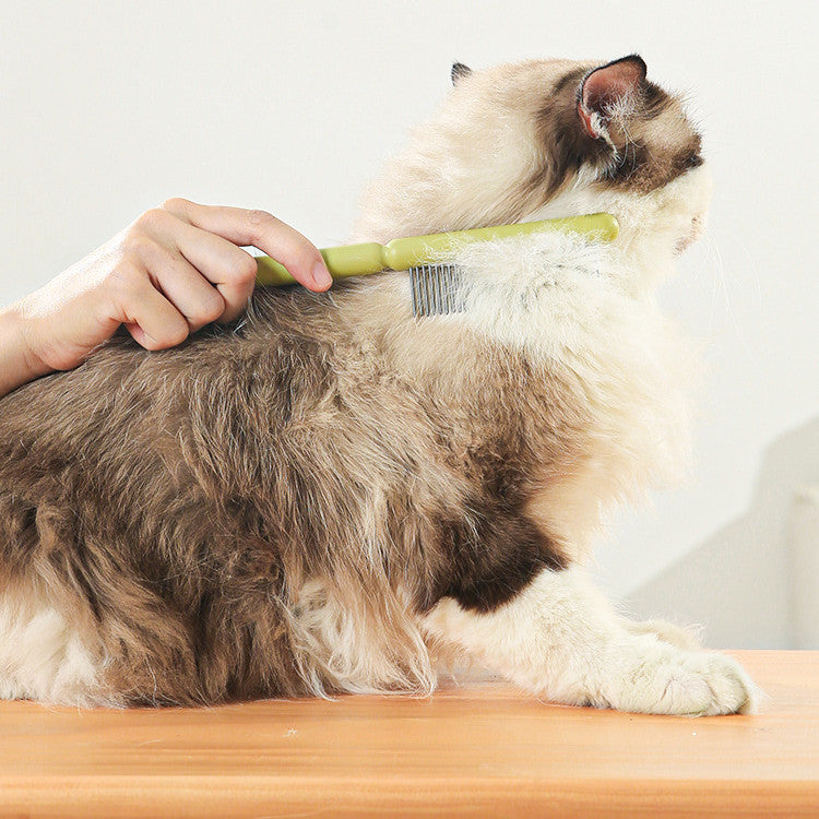 KFX-5654205 Pet Grooming Comb for Cats and Dogs - Dense Tooth Row Design for Effective Hair Removal