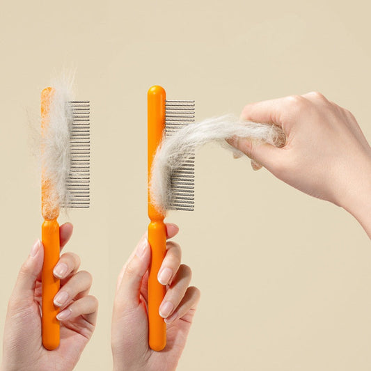 KFX-5654205 Pet Grooming Comb for Cats and Dogs - Dense Tooth Row Design for Effective Hair Removal