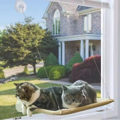 KFX-5657021 Washable Window-Mounted Cat Hammock Seat for Comfortable Lounging and Relaxation