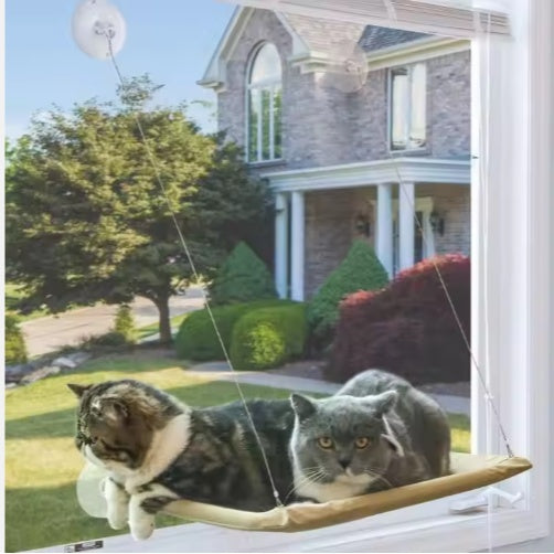 KFX-5657021 Washable Window-Mounted Cat Hammock Seat for Comfortable Lounging and Relaxation