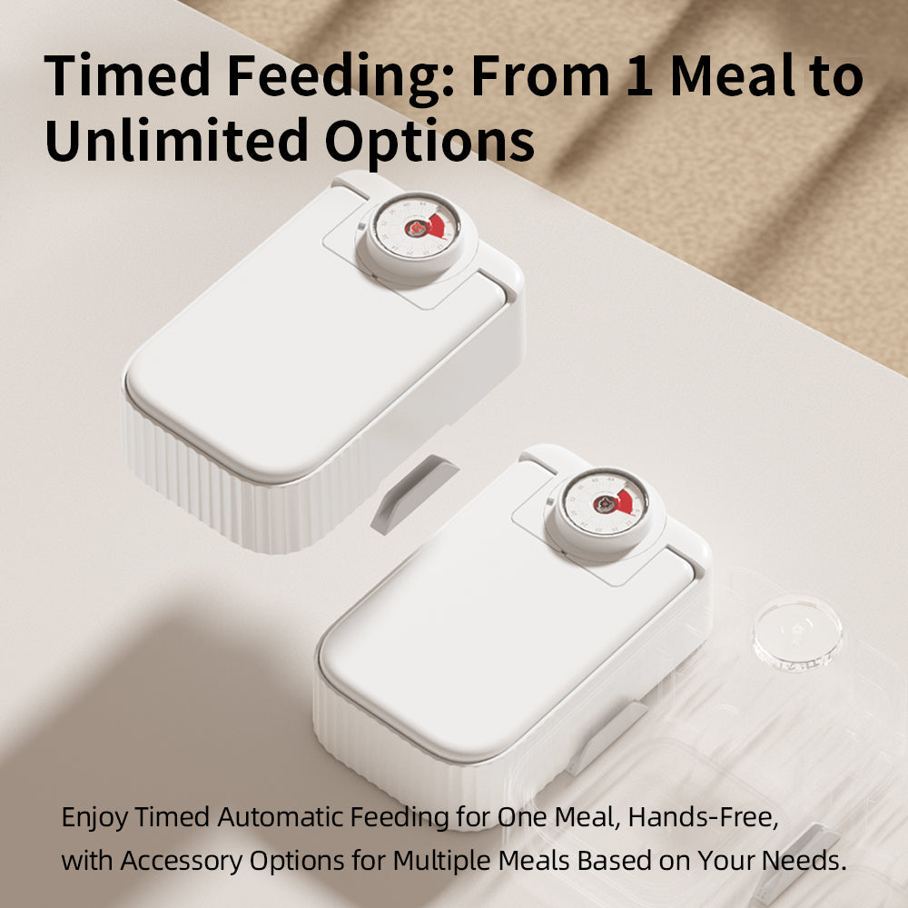 KFX-5661629 Automatic Pet Feeder with 48-Hour Timer and Ice Crystal Box for Freshness