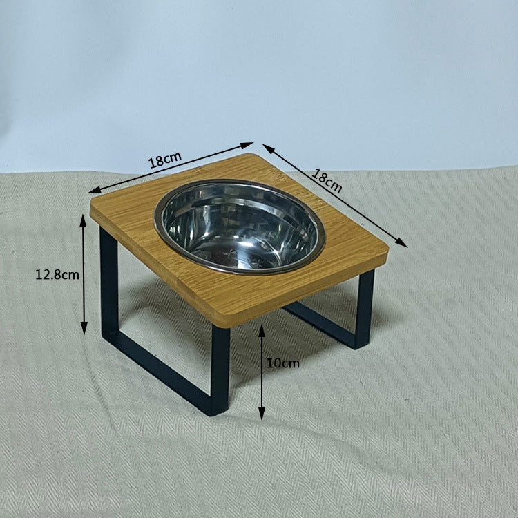 KFX-5662141 Elevated Stainless Steel Pet Bowl with Anti-Tip Design and Large Capacity