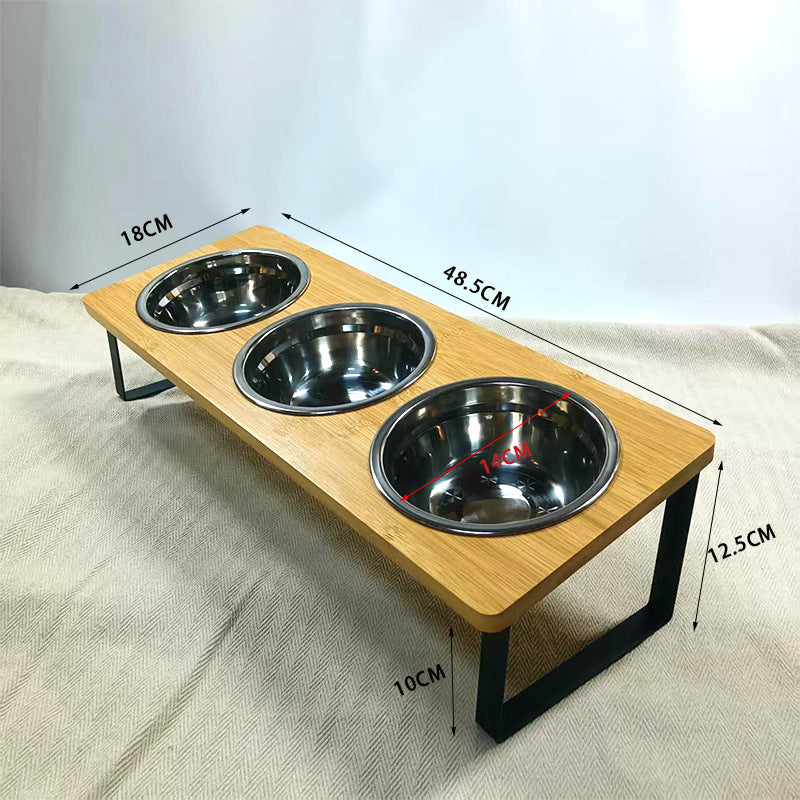 KFX-5662141 Elevated Stainless Steel Pet Bowl with Anti-Tip Design and Large Capacity