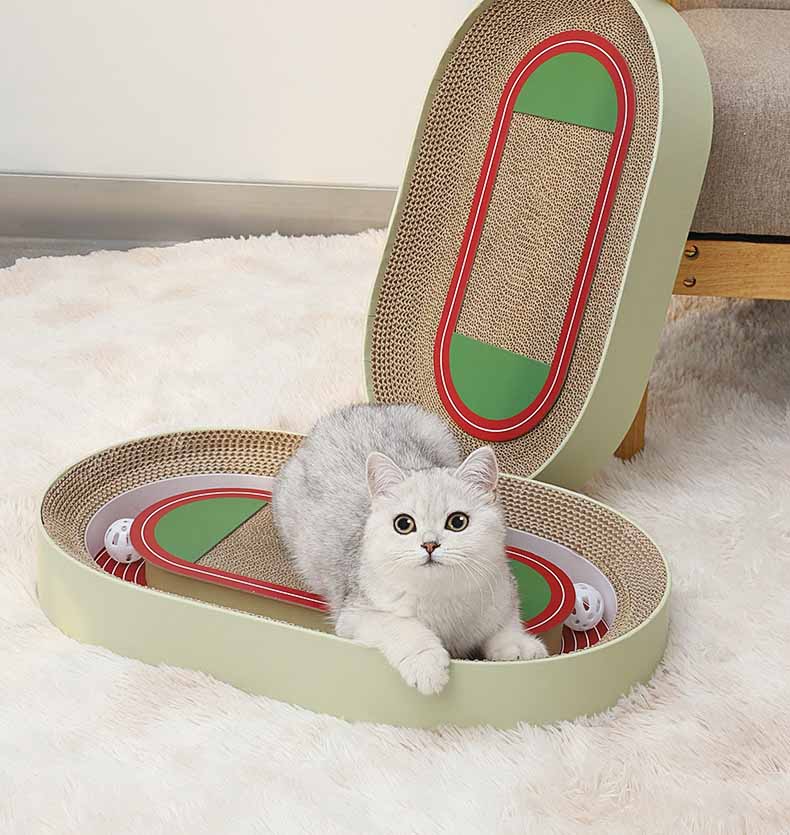 KFX-5664317 Corrugated Paper Football Field Cat Scratching Board – Two Styles, Multiple Sizes