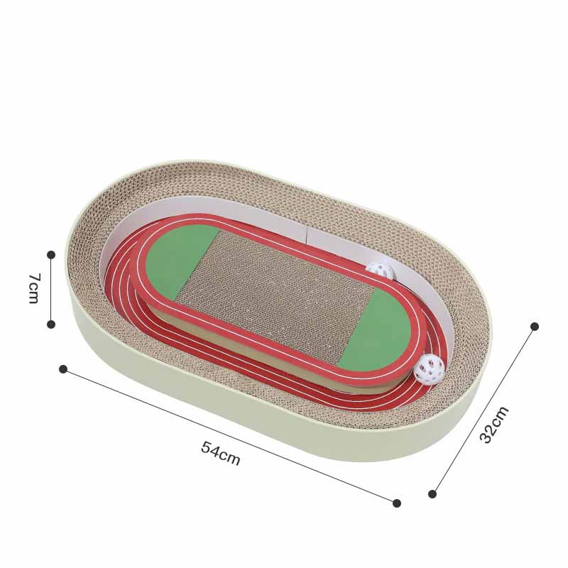 KFX-5664317 Corrugated Paper Football Field Cat Scratching Board – Two Styles, Multiple Sizes