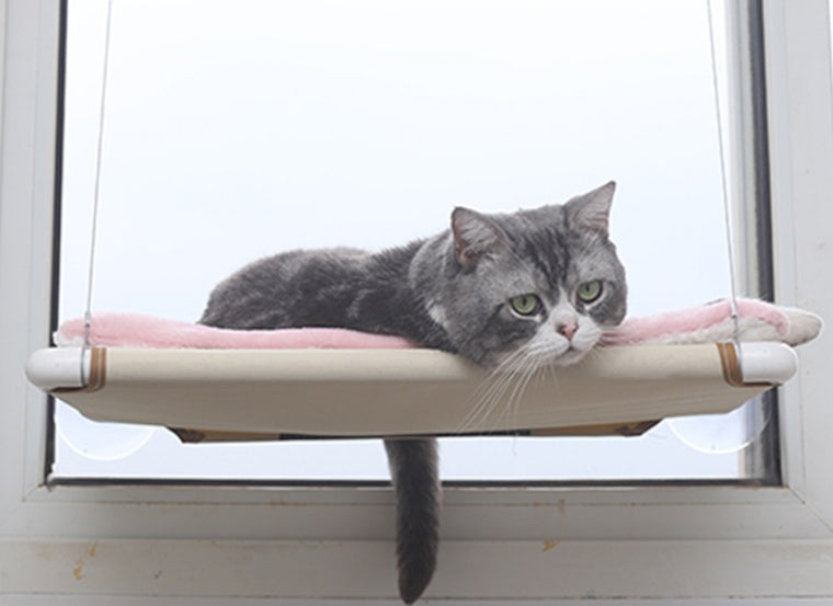 KFX-5665725 Cat Hammock Nest for Comfortable Relaxation – Off-White and Black Mesh Options, 55*35cm, Supports Up to 17.5kg