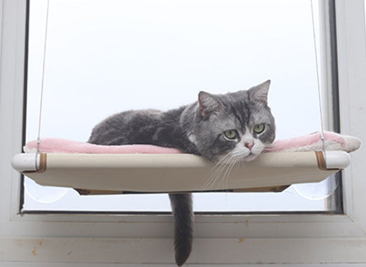 KFX-5665725 Cat Hammock Nest for Comfortable Relaxation – Off-White and Black Mesh Options, 55*35cm, Supports Up to 17.5kg