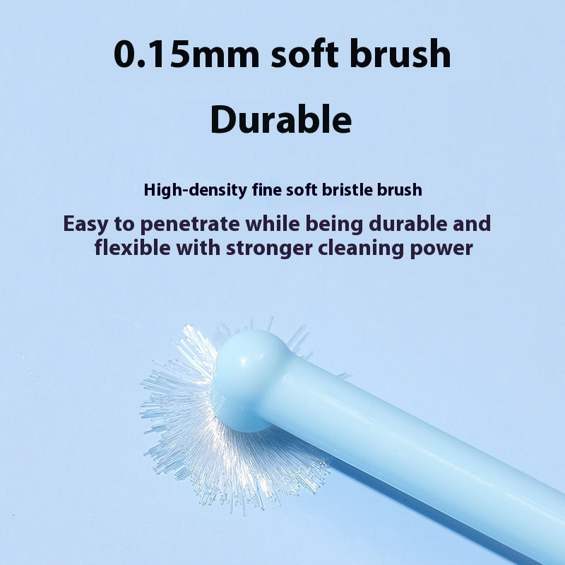 KFX-5666749 Soft-Fur Pet Toothbrush in Red, Blue, Green, and Yellow - Gentle Cleaning Essential