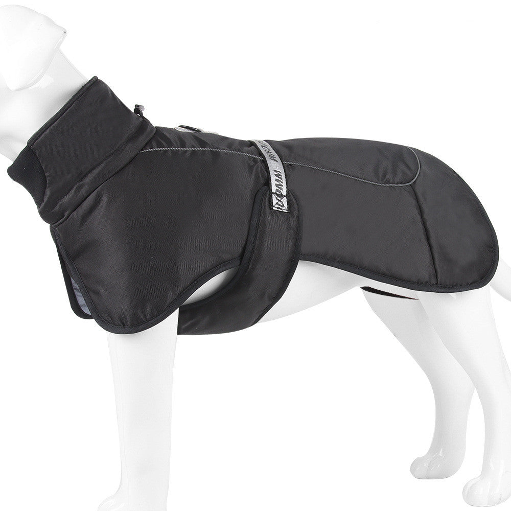 KFX-5668285 Thickened Dog Cloak Style Warming Vest with Reflective Safety Features