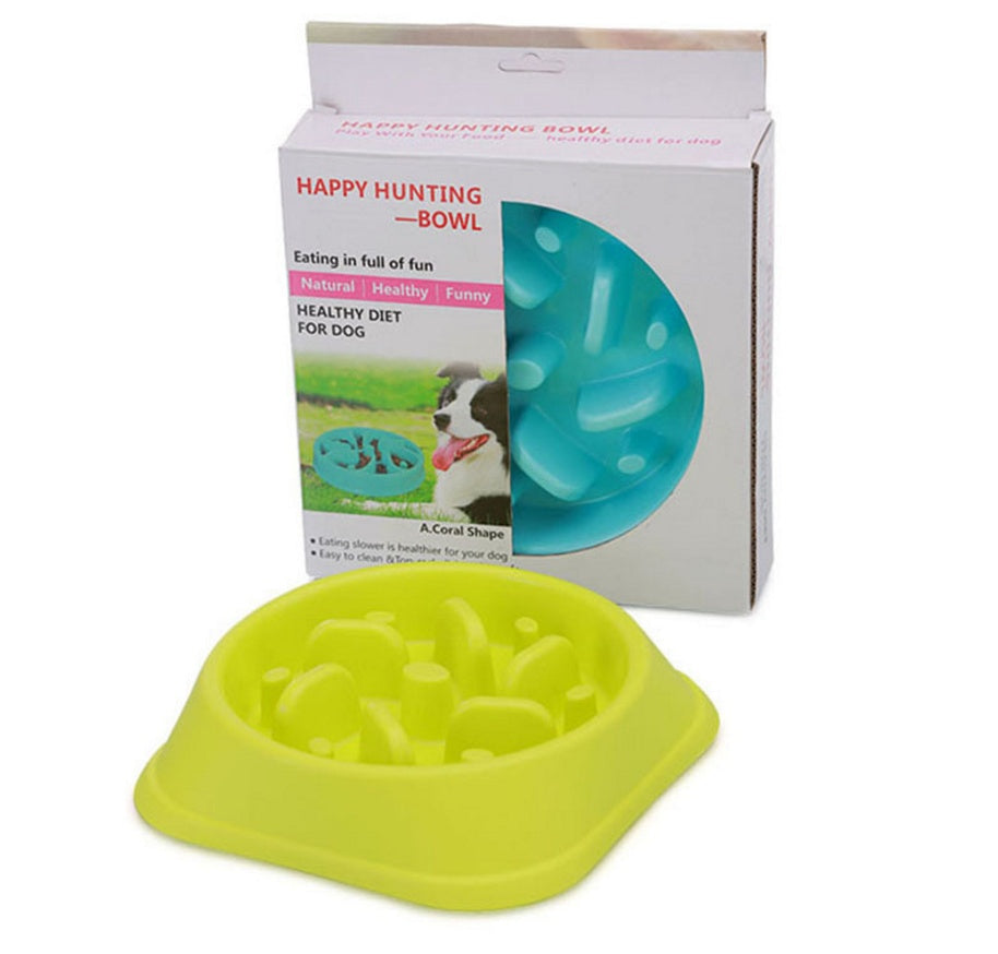 KFX-5670077 Anti-Choke Plastic Dog Bowl - Easy Clean Feeder for Comfortable Eating