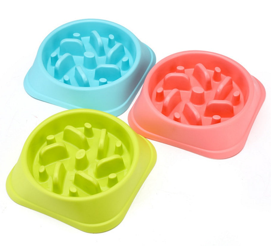 KFX-5670077 Anti-Choke Plastic Dog Bowl - Easy Clean Feeder for Comfortable Eating