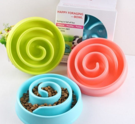 KFX-5670077 Anti-Choke Plastic Dog Bowl - Easy Clean Feeder for Comfortable Eating