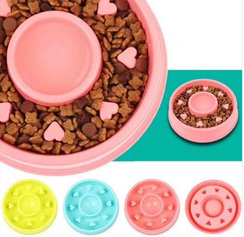 KFX-5670077 Anti-Choke Plastic Dog Bowl - Easy Clean Feeder for Comfortable Eating