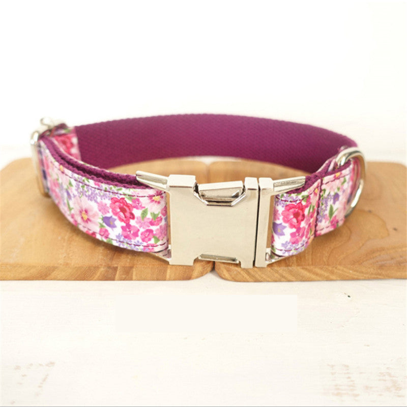 KFX-5671869 Pink Fairy Dog Leash and Collar Set - Durable Polyester Traction Strap for Everyday Use