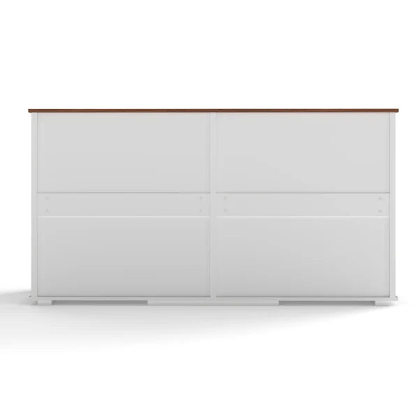 KFX-5673533 Large Wooden Dog Kennel for Two Dogs with Divider, Drawers & Sliding Door - Water-Resistant Indoor Furniture
