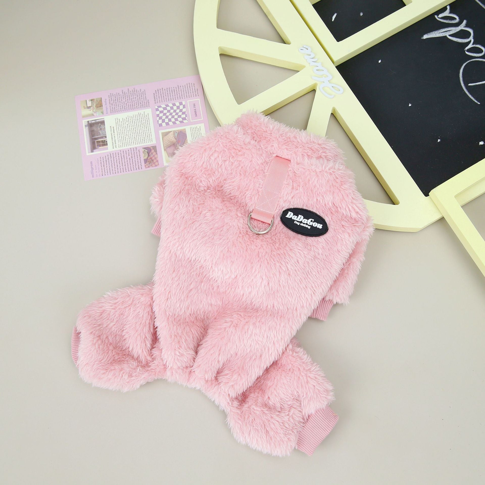 KFX-5674045 Cozy Coral Fleece Fluffy Coat for Small Dogs - Available in Brown, Pink, Gray