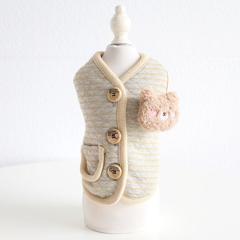 KFX-5674429 Stylish Bronzing Print Vest for Cats and Dogs - Fashionable Cloth Design