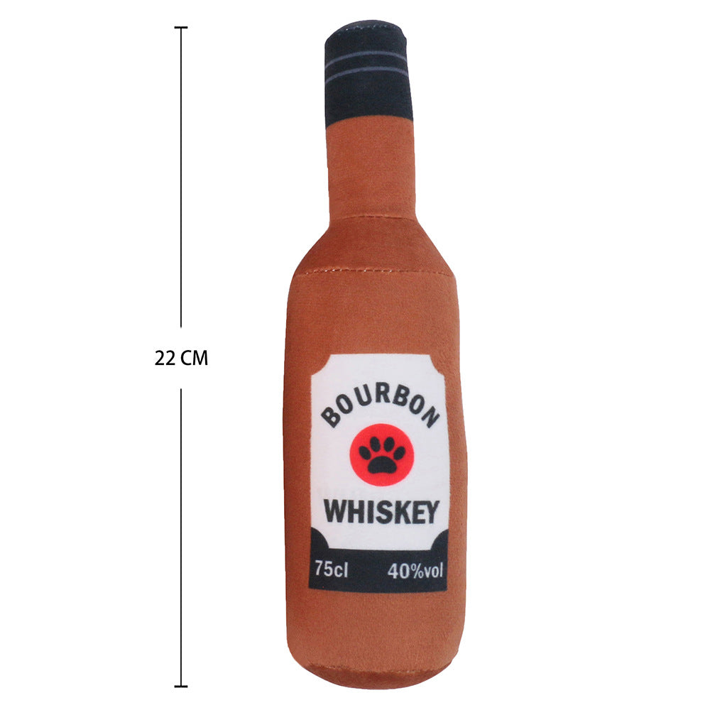 KFX-5674685 Crystal Soft Lined Nylon Pet Toy in White Vodka, Orange Agave, and Coffee Whisky
