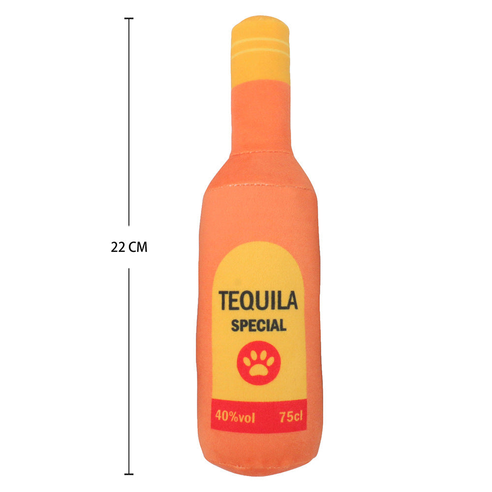 KFX-5674685 Crystal Soft Lined Nylon Pet Toy in White Vodka, Orange Agave, and Coffee Whisky