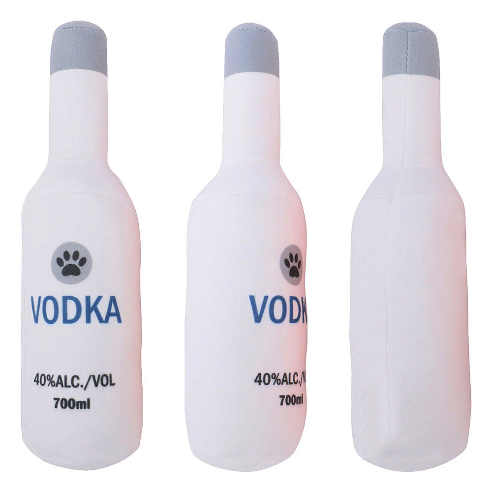 KFX-5674685 Crystal Soft Lined Nylon Pet Toy in White Vodka, Orange Agave, and Coffee Whisky