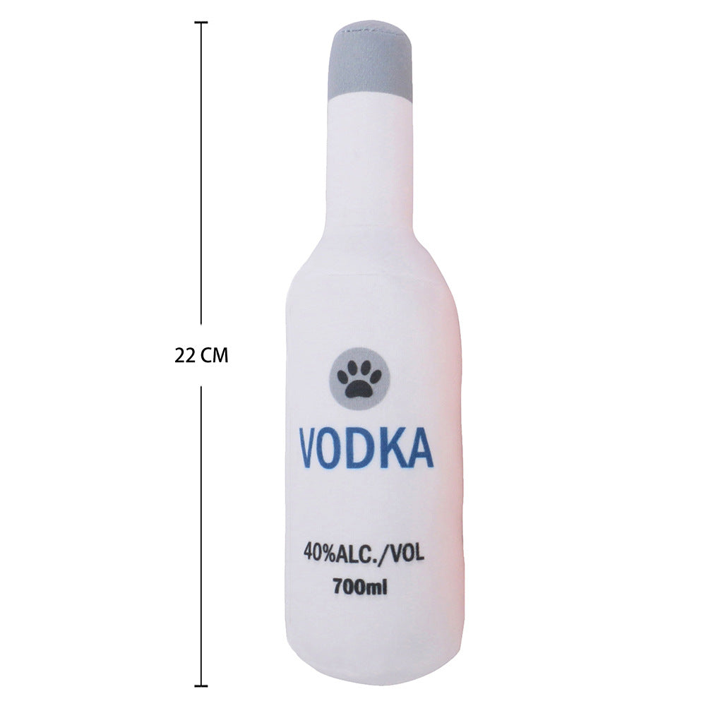 KFX-5674685 Crystal Soft Lined Nylon Pet Toy in White Vodka, Orange Agave, and Coffee Whisky