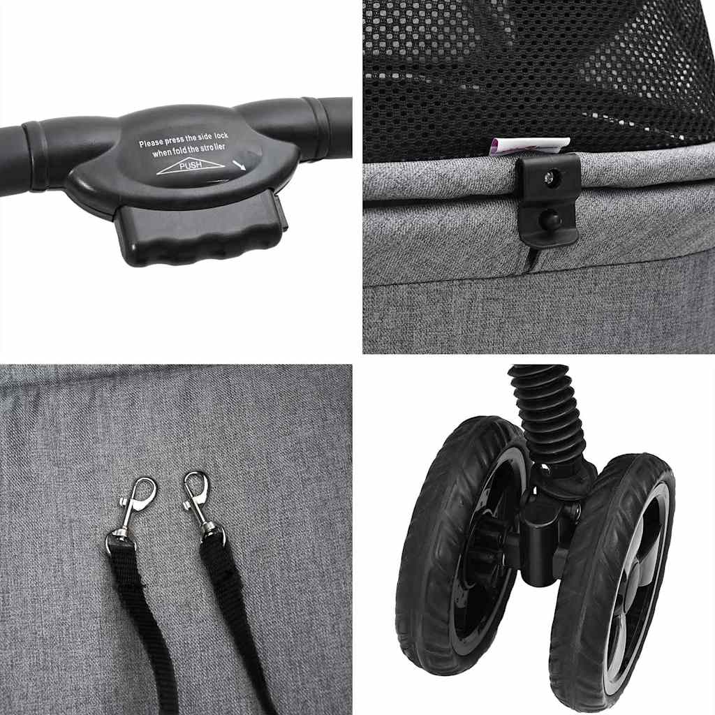 KFX-5675325 Foldable Pet Stroller with 600D Oxford Fabric for Indoor and Outdoor Use