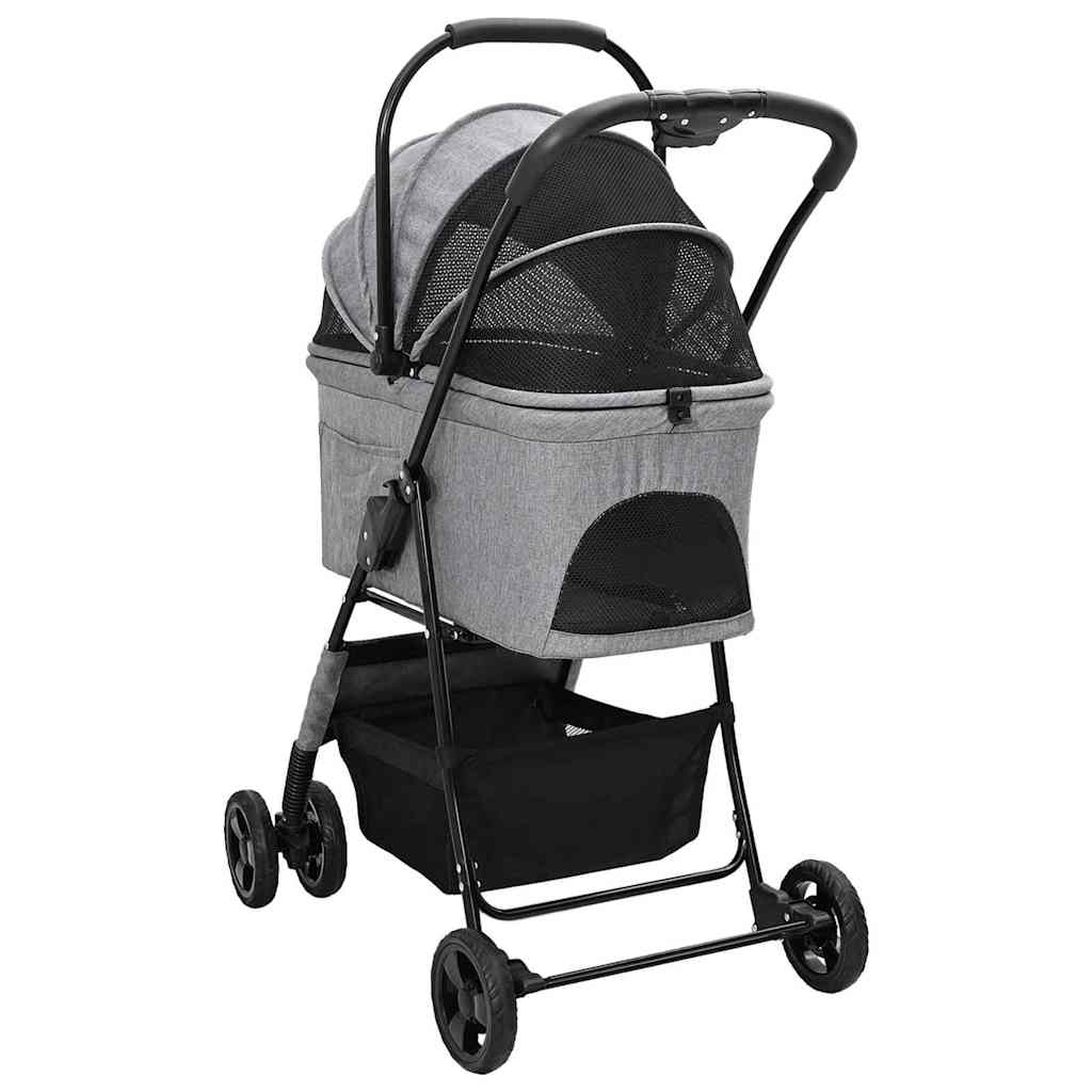 KFX-5675325 Foldable Pet Stroller with 600D Oxford Fabric for Indoor and Outdoor Use