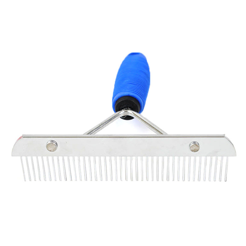 KFX-5675453 Pet Grooming Comb with Rubber Handle and Needle Design