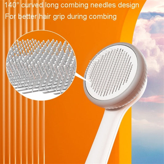 KFX-5677117 Self-Cleaning Slicker Brush for Cats and Dogs - Removes Tangled Hair and Loose Fur