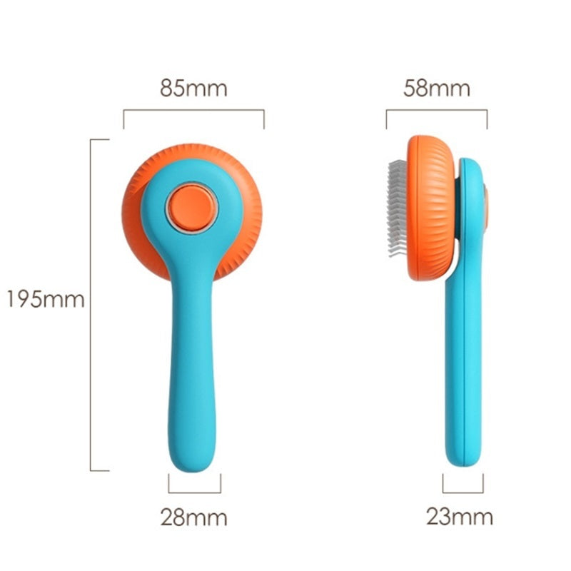 KFX-5677117 Self-Cleaning Slicker Brush for Cats and Dogs - Removes Tangled Hair and Loose Fur