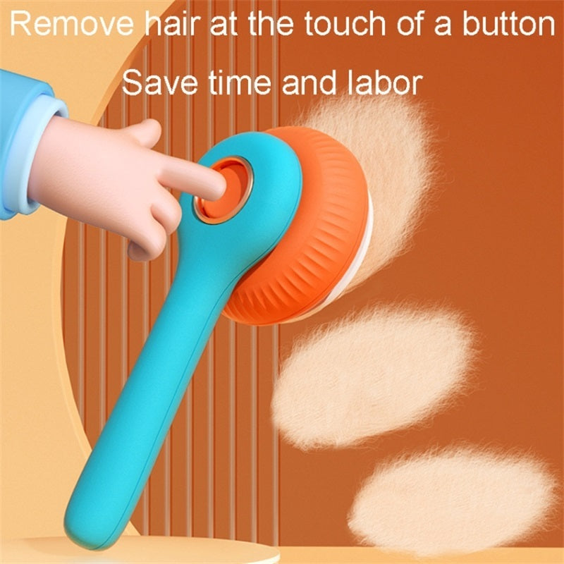 KFX-5677117 Self-Cleaning Slicker Brush for Cats and Dogs - Removes Tangled Hair and Loose Fur