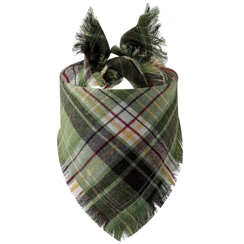 KFX-5677245 Plaid Triangle Scarf for Dogs - Stylish and Comfortable Accessory