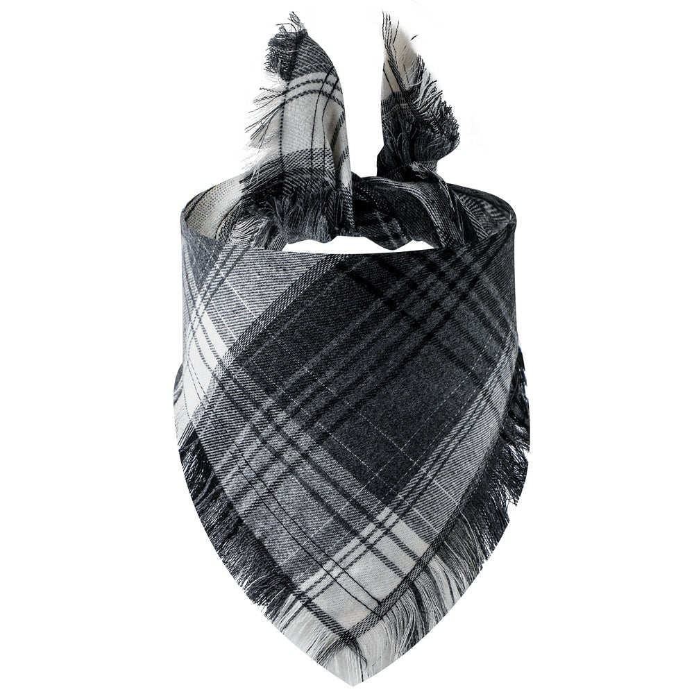 KFX-5677245 Plaid Triangle Scarf for Dogs - Stylish and Comfortable Accessory