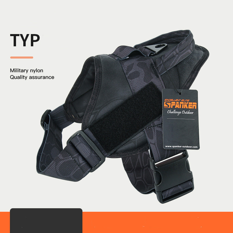 KFX-5678909 Durable Adjustable Dog Harness for Medium to Large Breeds, Lightweight 1050D Nylon, Comfortable Fit