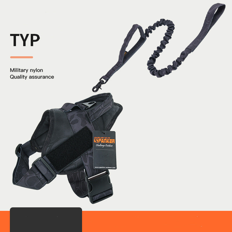 KFX-5678909 Durable Adjustable Dog Harness for Medium to Large Breeds, Lightweight 1050D Nylon, Comfortable Fit