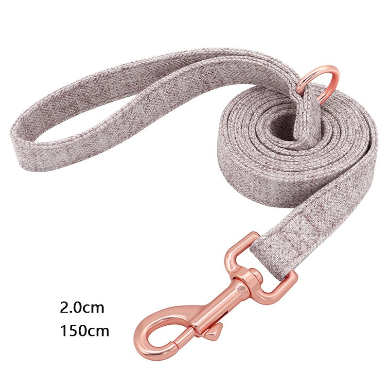 KFX-5681469 Adjustable Pet Dog Collar with Engraving and Traction Rope – Anti-Lost Supplies, Sizes S, M, L