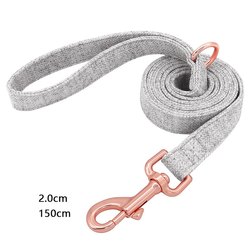KFX-5681469 Adjustable Pet Dog Collar with Engraving and Traction Rope – Anti-Lost Supplies, Sizes S, M, L