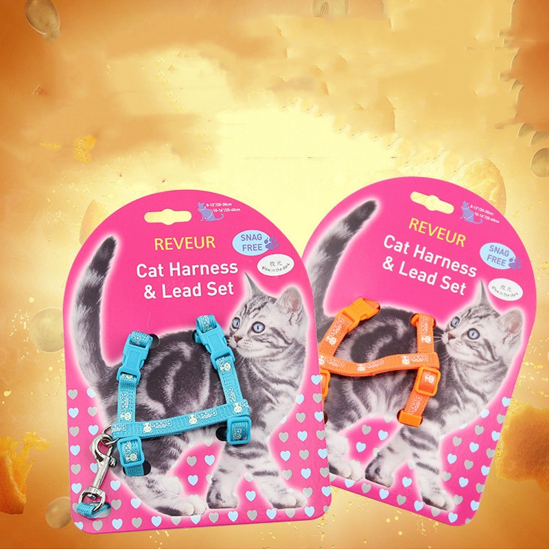 KFX-5684669 Reflective Cat Chest Strap with Anti-Lost Design - Luminous Patterns in Multiple Colors