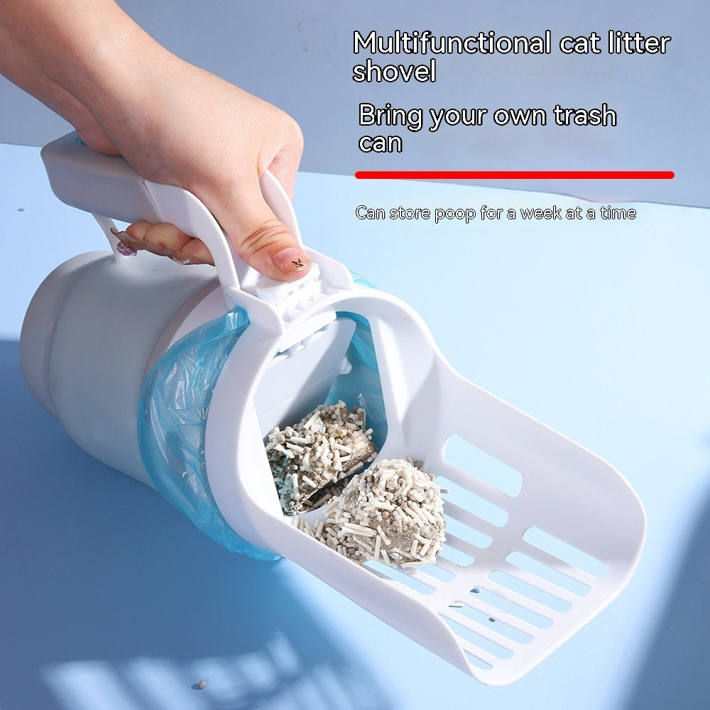 KFX-5686973 Cat Litter Scoop with Refill Bags - Self-Cleaning Waste Bin System for Cats and Dogs