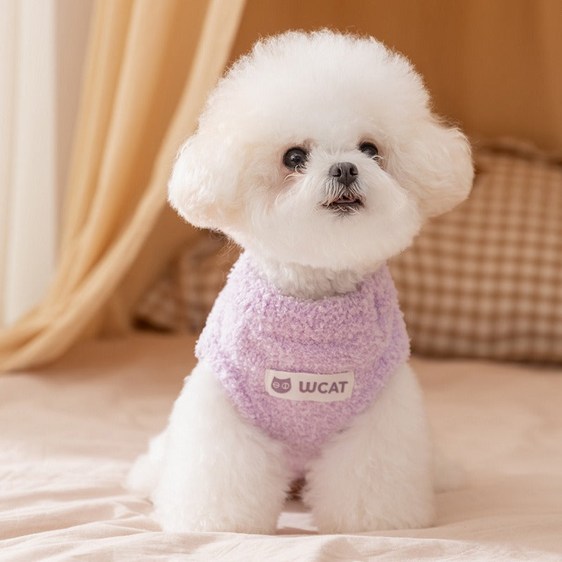 KFX-5689917 Cozy Pet Sweater with Owl Design, Warm Pullover for Cats and Small Dogs