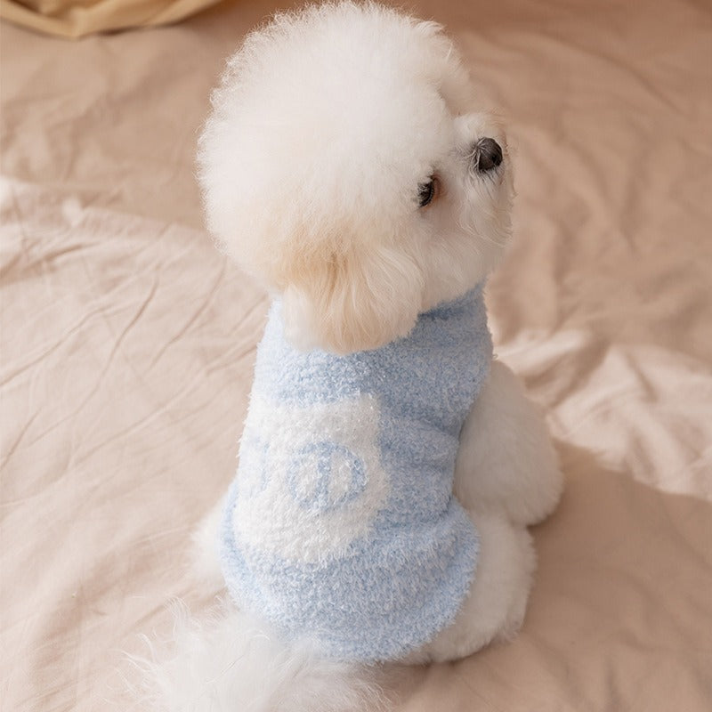 KFX-5689917 Cozy Pet Sweater with Owl Design, Warm Pullover for Cats and Small Dogs