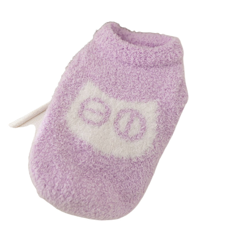 KFX-5689917 Cozy Pet Sweater with Owl Design, Warm Pullover for Cats and Small Dogs