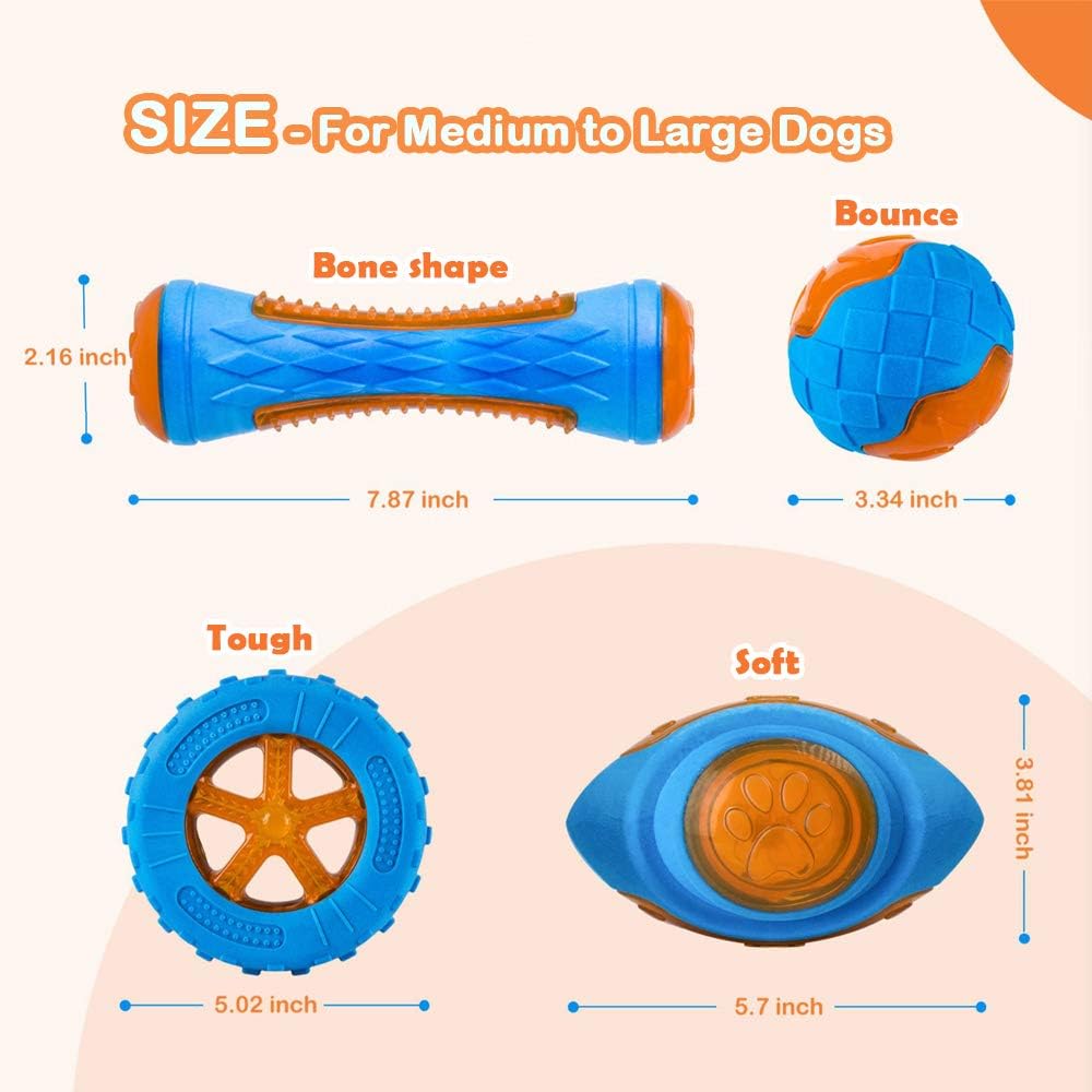 KFX-5692605 Interactive Floating Dog Squeaky Toys for Fetch and Play - Water-Friendly Chew Toys