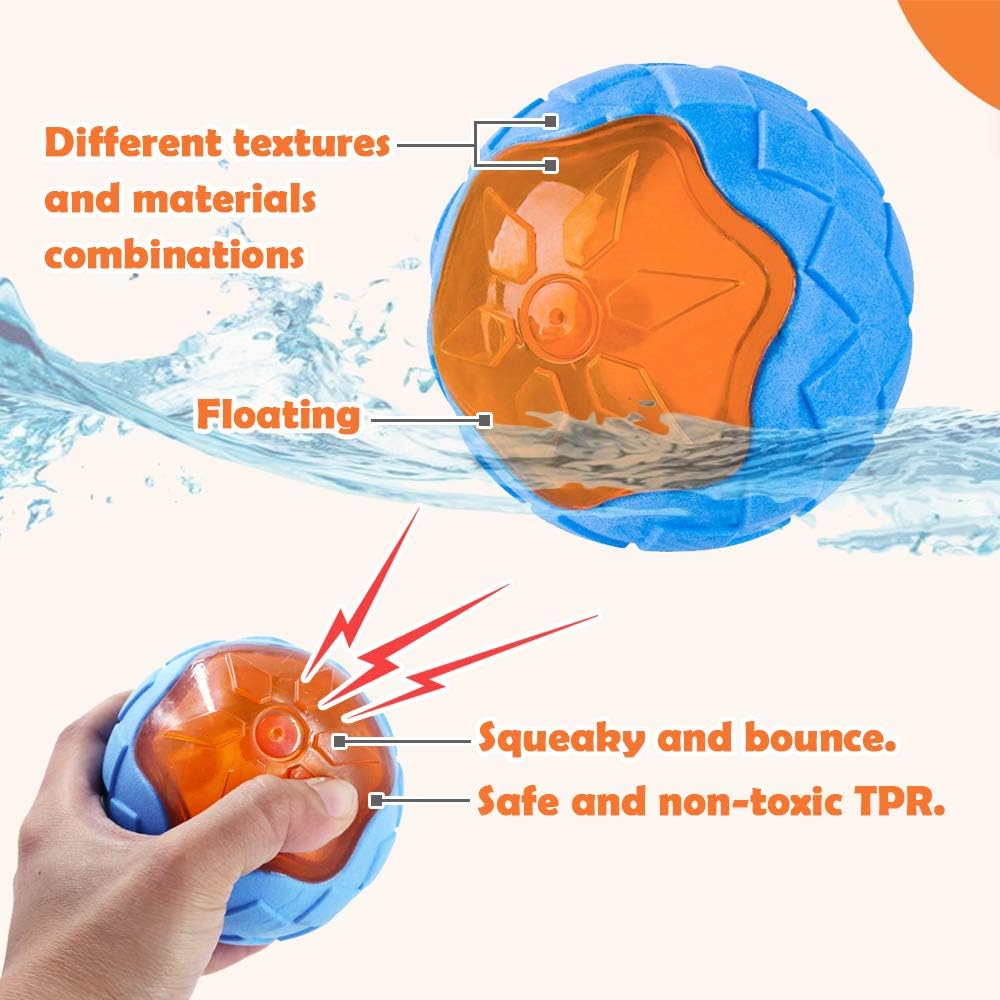 KFX-5692605 Interactive Floating Dog Squeaky Toys for Fetch and Play - Water-Friendly Chew Toys