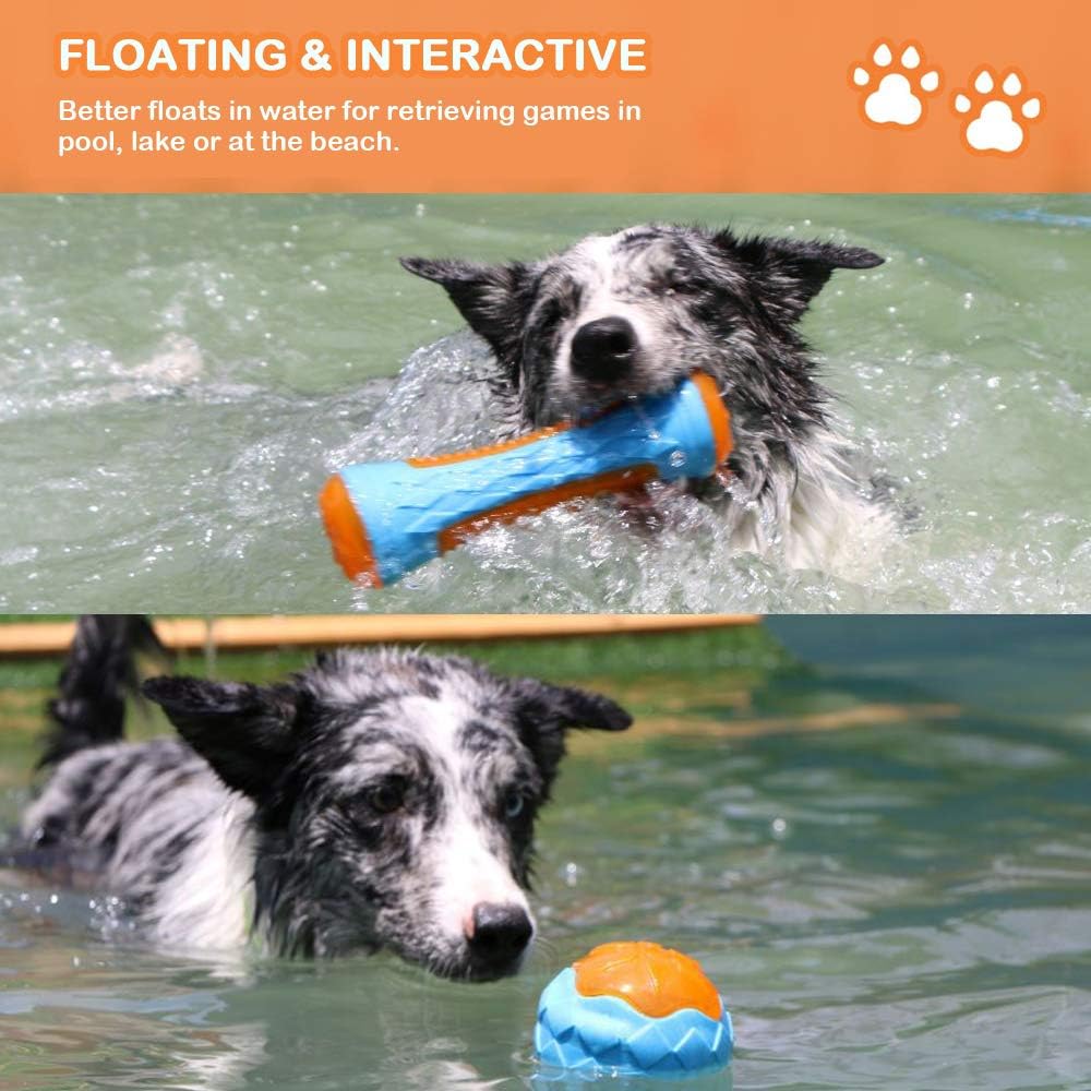 KFX-5692605 Interactive Floating Dog Squeaky Toys for Fetch and Play - Water-Friendly Chew Toys